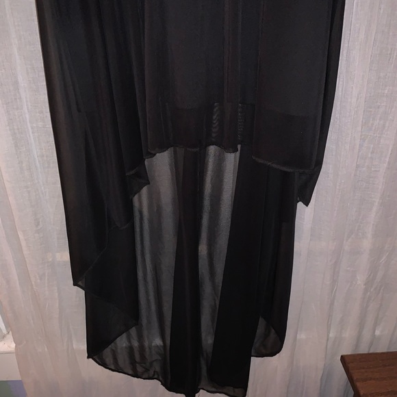 High low black semi see through dress - Picture 2 of 4